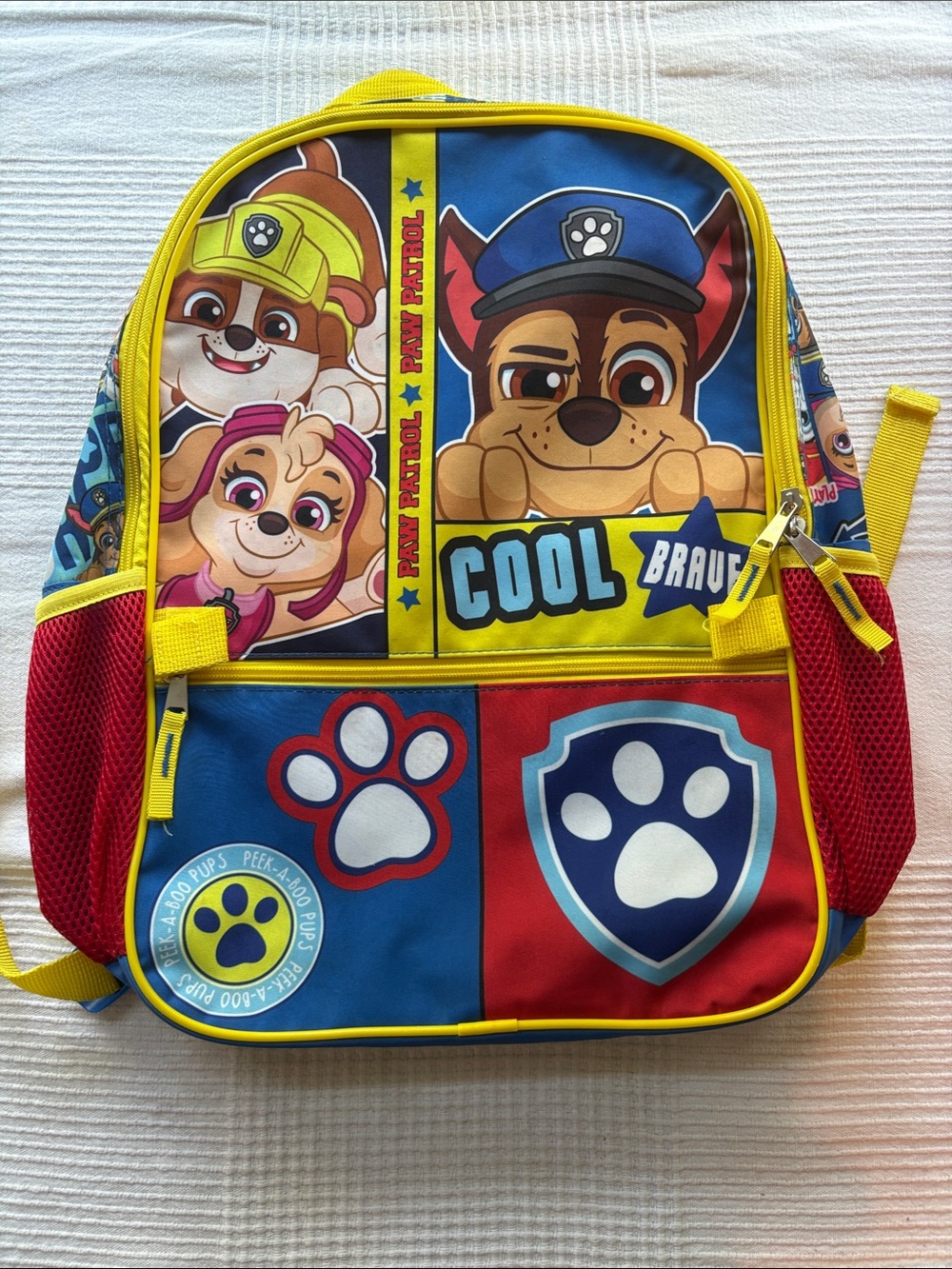 Paw Patrol Kids Backpack in Blue, Yellow & Red